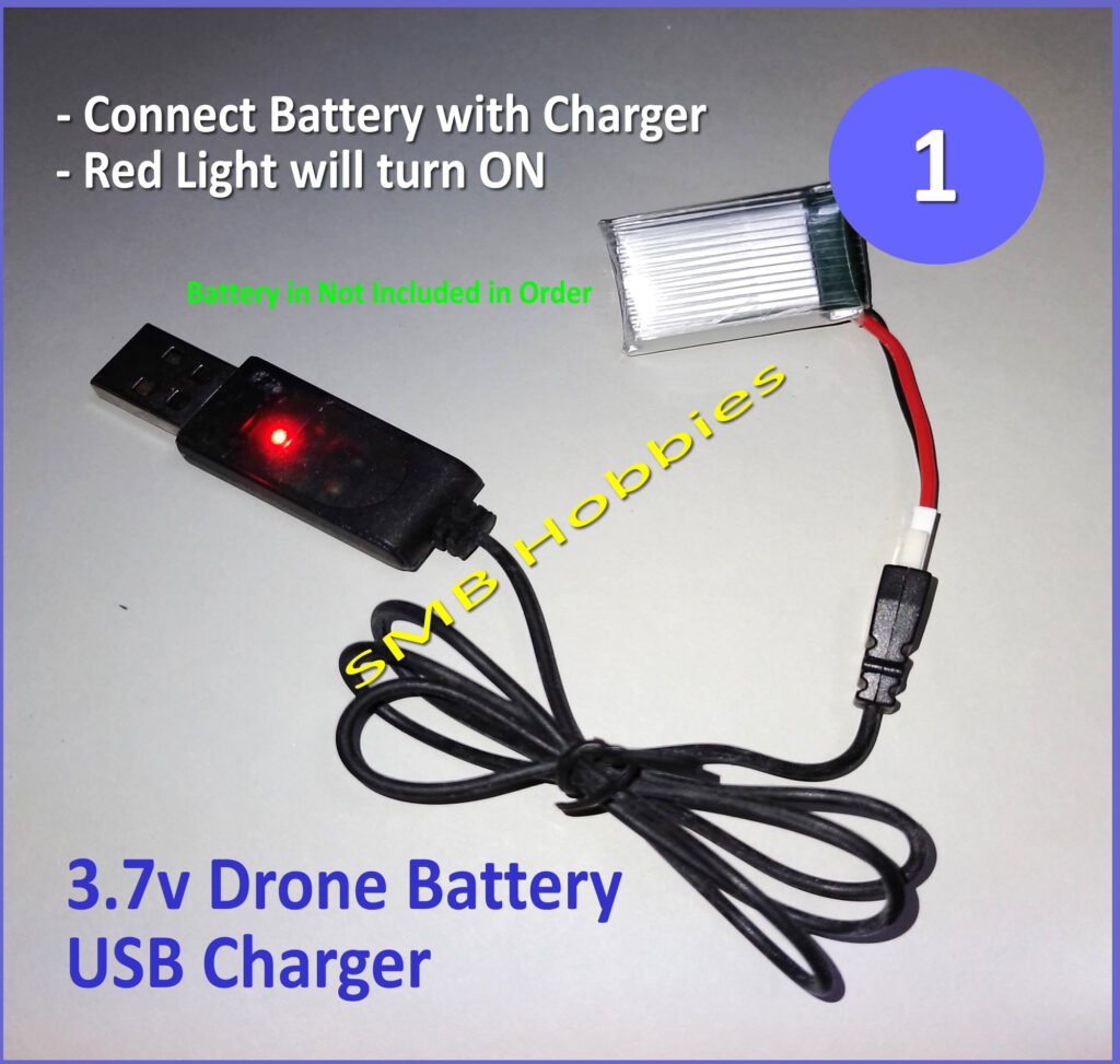 3.7v Drone USB Lipo Battery Charger White Connector