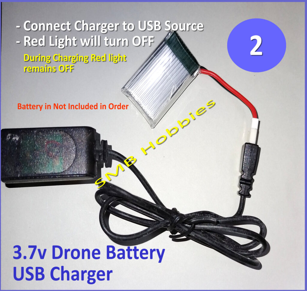 3.7v Drone USB Lipo Battery Charger White Connector