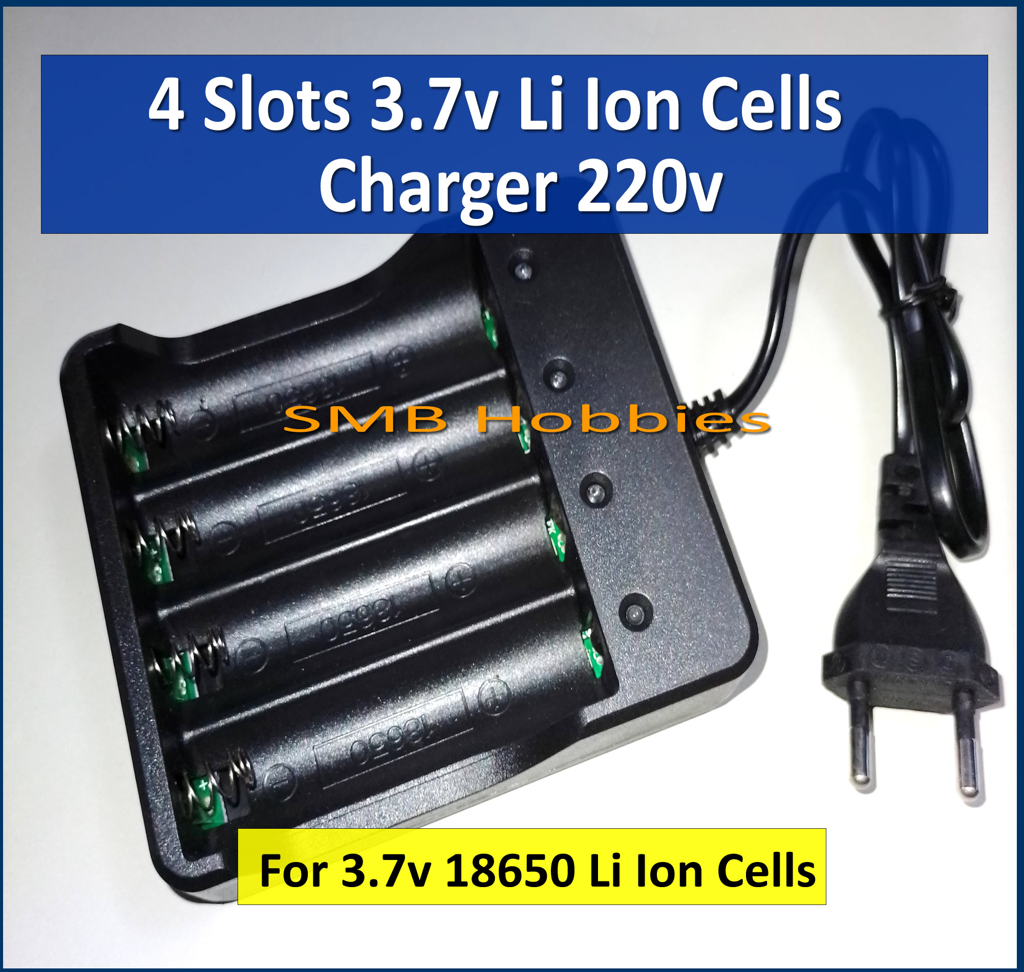 4 Slots 3.7v Lithium Ion Cell Battery Li Ion Charger Input 220v AC