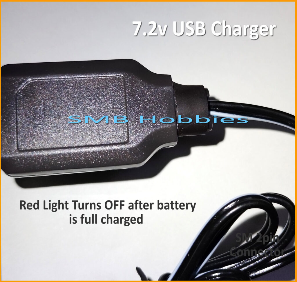 7.2v USB Battery Charger SM 2pin Connector
